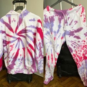 Worthy Threads Tye-Dye Hoodie (sweatpants for free)